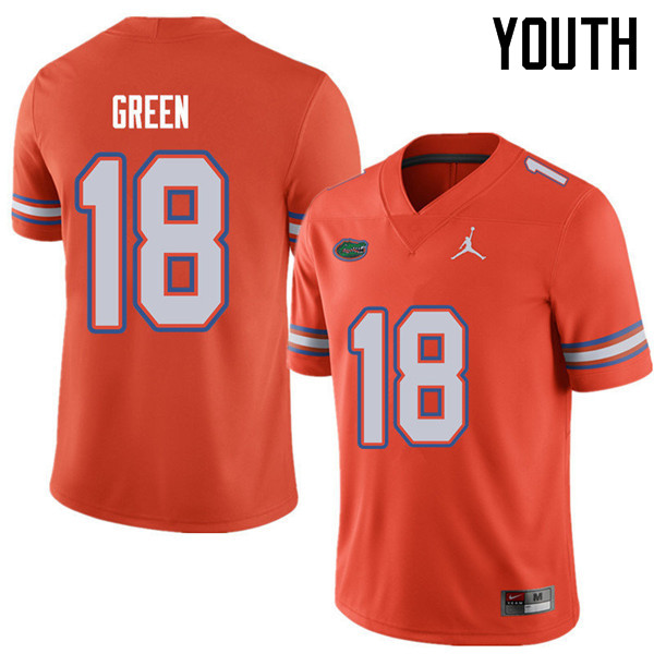 Jordan Brand Youth #18 Daquon Green Florida Gators College Football Jerseys Sale-Orange